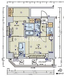 レオンコンフォート池田山 11階1LDKの間取り