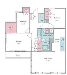 レジディア上目黒 3階3LDKの間取り