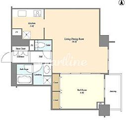MG目黒駅前（エムジー目黒駅前） 10階1LDKの間取り