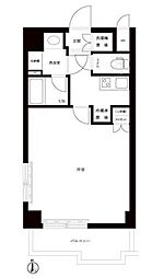 ルーブル南麻布 11階1Kの間取り