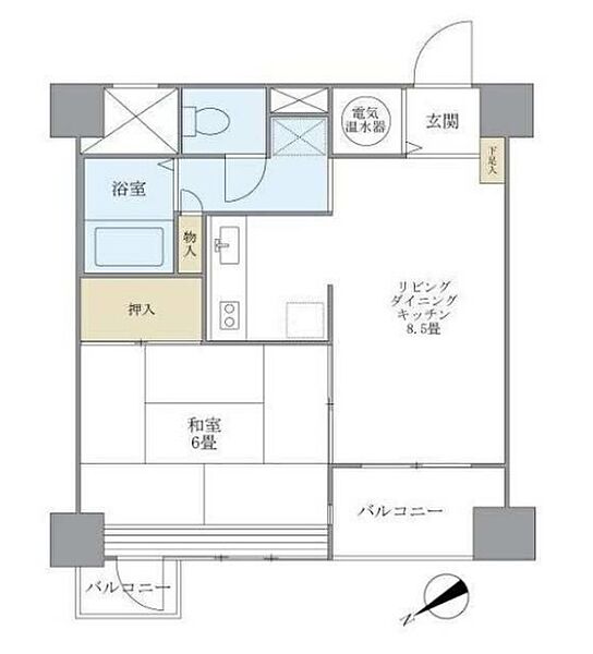 グランドメゾン田町 614｜東京都港区芝浦２丁目(賃貸マンション1LDK・6階・40.02㎡)の写真 その2