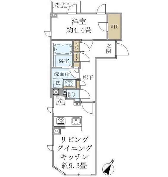 COMPOSITE高輪（コンポジット高輪） 201｜東京都港区高輪１丁目(賃貸マンション1LDK・2階・40.41㎡)の写真 その2