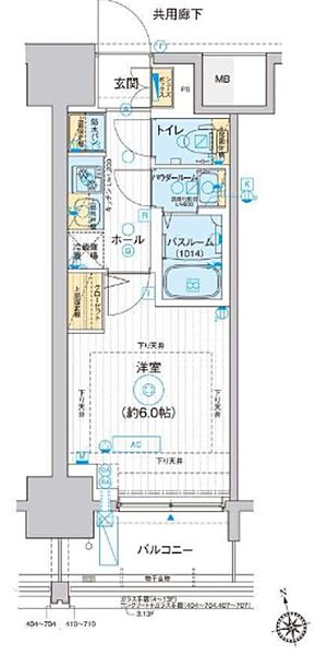 ディームス品川南大井 204｜東京都品川区南大井３丁目(賃貸マンション1K・2階・20.95㎡)の写真 その2