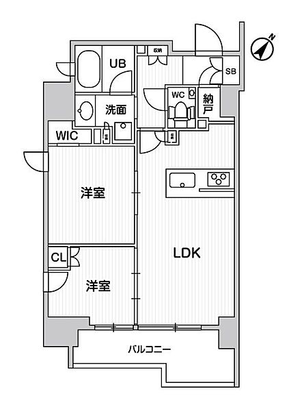 ディームス大井町 901｜東京都品川区大井４丁目(賃貸マンション2LDK・9階・54.56㎡)の写真 その2