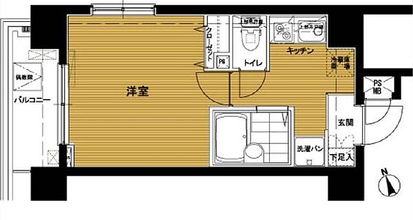 トーシンフェニックス南麻布 601｜東京都港区南麻布２丁目(賃貸マンション1K・6階・22.60㎡)の写真 その2