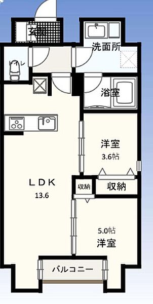 ダブルゲートタワー（W-gates Tower） 903｜東京都品川区西五反田３丁目(賃貸マンション2LDK・9階・52.83㎡)の写真 その2