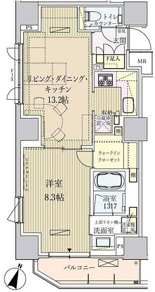 パークアクシス赤坂見附 805｜東京都港区赤坂３丁目(賃貸マンション1LDK・8階・50.30㎡)の写真 その2