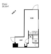 ミューバ天王州アイル(旧CREAL北品川) 103 ｜ 東京都品川区東品川１丁目23-11（賃貸マンション1R・1階・26.16㎡） その2