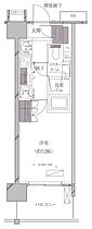 エースタンダード芝浦（A-standard芝浦） 407 ｜ 東京都港区海岸３丁目16-1（賃貸マンション1K・4階・25.50㎡） その2