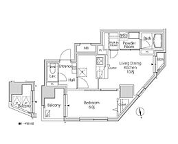 カーサスプレンディッド麻布十番駅前 303 ｜ 東京都港区東麻布３丁目5-11（賃貸マンション1LDK・3階・41.45㎡） その2