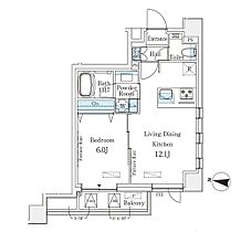 レフィールオーブ麻布仙台坂 303 ｜ 東京都港区南麻布１丁目未（賃貸マンション1LDK・2階・41.30㎡） その2