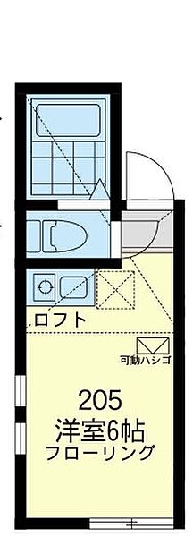 神奈川県横浜市西区霞ケ丘(賃貸アパート1R・2階・12.49㎡)の写真 その3