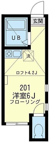 神奈川県川崎市宮前区初山2丁目(賃貸アパート1R・2階・13.10㎡)の写真 その6