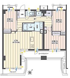 キャッスル相模原 3LDKの間取図画像