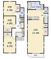 新築デザイナーズ住宅彡前面道路6.7m収納力のある住