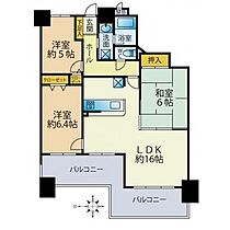 ダイアパレス六ツ門  ｜ 福岡県久留米市本町2-6（賃貸マンション3LDK・3階・67.59㎡） その2