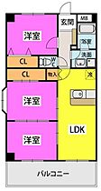 センチュリー中央 105号 ｜ 福岡県久留米市中央町16-30（賃貸マンション3LDK・1階・65.65㎡） その2