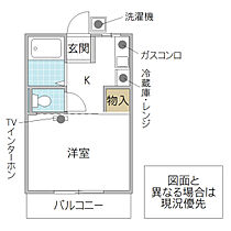 バンビーズ A棟 103号室 ｜ 茨城県水戸市文京（賃貸アパート1K・1階・18.40㎡） その2