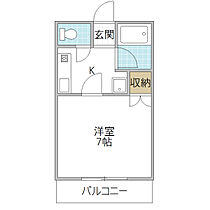 コートピア袴塚 102号室 ｜ 茨城県水戸市袴塚（賃貸アパート1K・1階・20.90㎡） その2