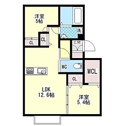 passione 2LDKの間取図画像