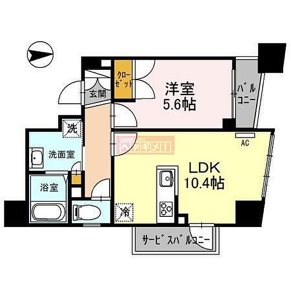 リベラーレ中野 606｜東京都中野区中野５丁目(賃貸マンション1LDK・6階・40.12㎡)の写真 その2