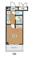 西武新宿線 沼袋駅 徒歩8分の賃貸マンション 1階1Kの間取り