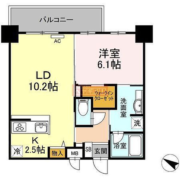 東京都中野区南台５丁目(賃貸マンション1LDK・1階・46.04㎡)の写真 その2