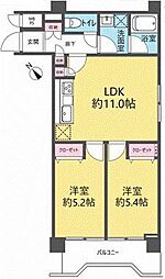 朝日プラザ八広 2LDKの間取図画像