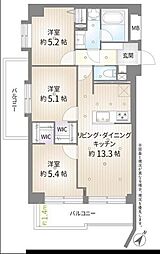 ニックハイム東陽町第7 3LDKの間取図画像