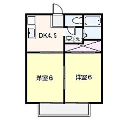 マイシティライフ7番館 2Kの間取図画像