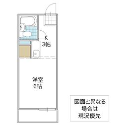 吉川ハイツ 1Kの間取図画像