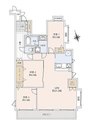 ネオステージ多摩センター 3LDKの間取図画像