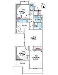 間取図画像 3LDK