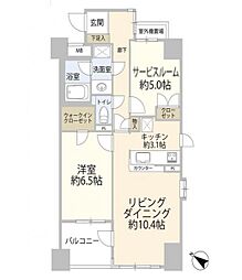 ファーレ立川パーク・ホームズ 2LDKの間取図画像