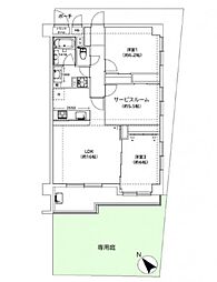 レリアコート中野島 3LDKの間取図画像