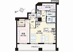朝日シティパリオ高井戸 2LDKの間取図画像