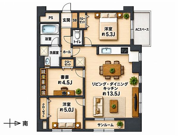 間取りを拡大表示