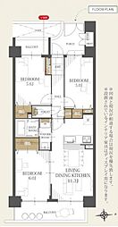 ライオンズマンション川口ブリーズコート 3LDKの間取図画像