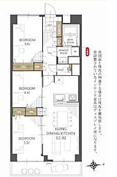 綾瀬グランドハイツ 3LDKの間取図画像