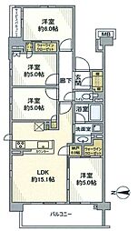 シティテラス横濱仲町台弐番館 4LDKの間取図画像