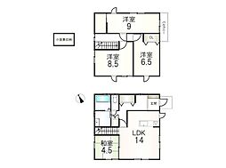 三雲　中古戸建 4LDKの間取り