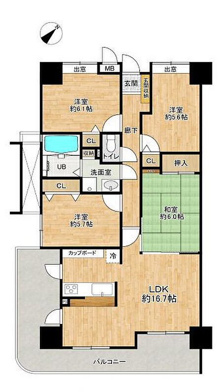 4LDK 間取り