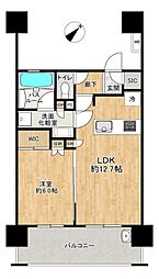アトラス熊本呉服町 1LDKの間取図画像