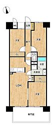 コアマンション島崎南 3LDKの間取図画像