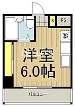 東京都立川市錦町３丁目（賃貸マンション1R・6階・20.58㎡） その2