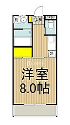 多摩都市モノレール 泉体育館駅 徒歩16分の賃貸アパート 1階1Kの間取り