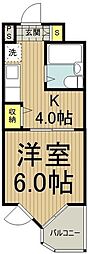 多摩都市モノレール 柴崎体育館駅 徒歩11分の賃貸マンション 3階1DKの間取り