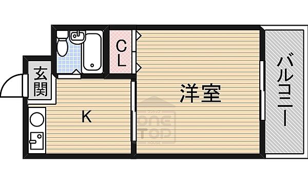 大阪府茨木市末広町(賃貸マンション1K・2階・22.00㎡)の写真 その2