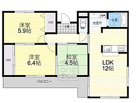 大阪府茨木市耳原１丁目6番18号（賃貸マンション3LDK・2階・65.66㎡） その2