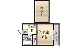 メゾン・デュ・ソレイユ 1Kの間取図画像